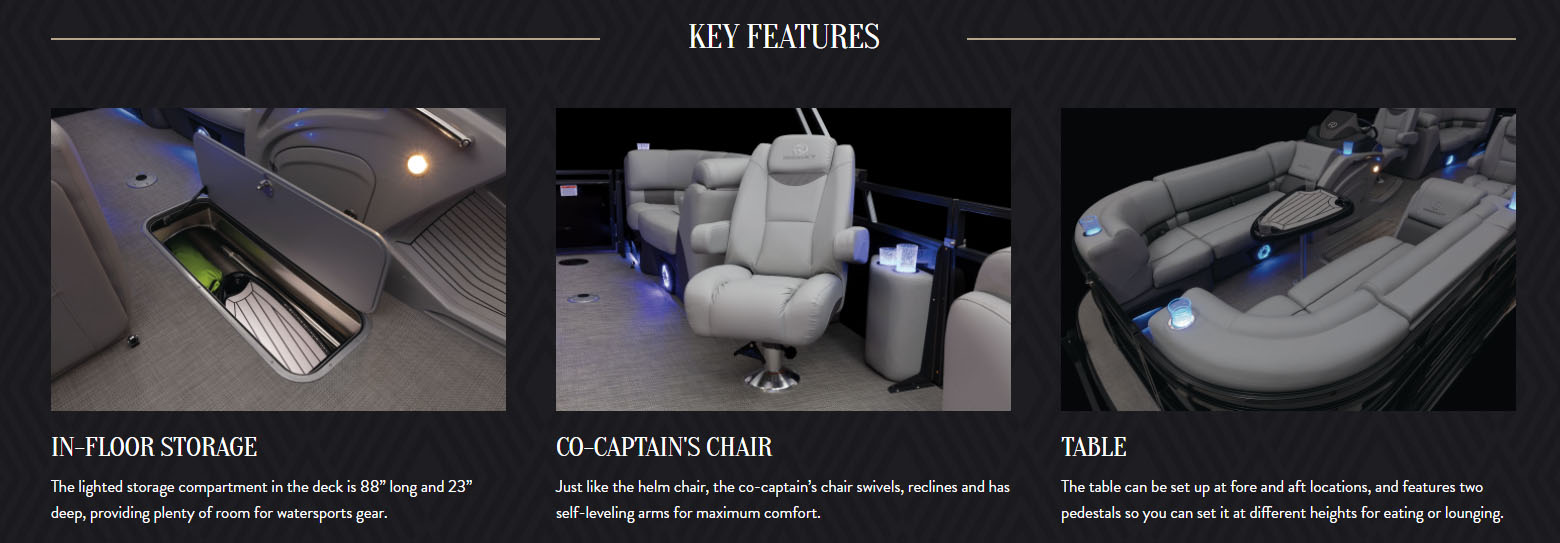 2022 Regency 230 LE3 Exclusive Auto Marine Luxury Pontoon power boat outboard motor