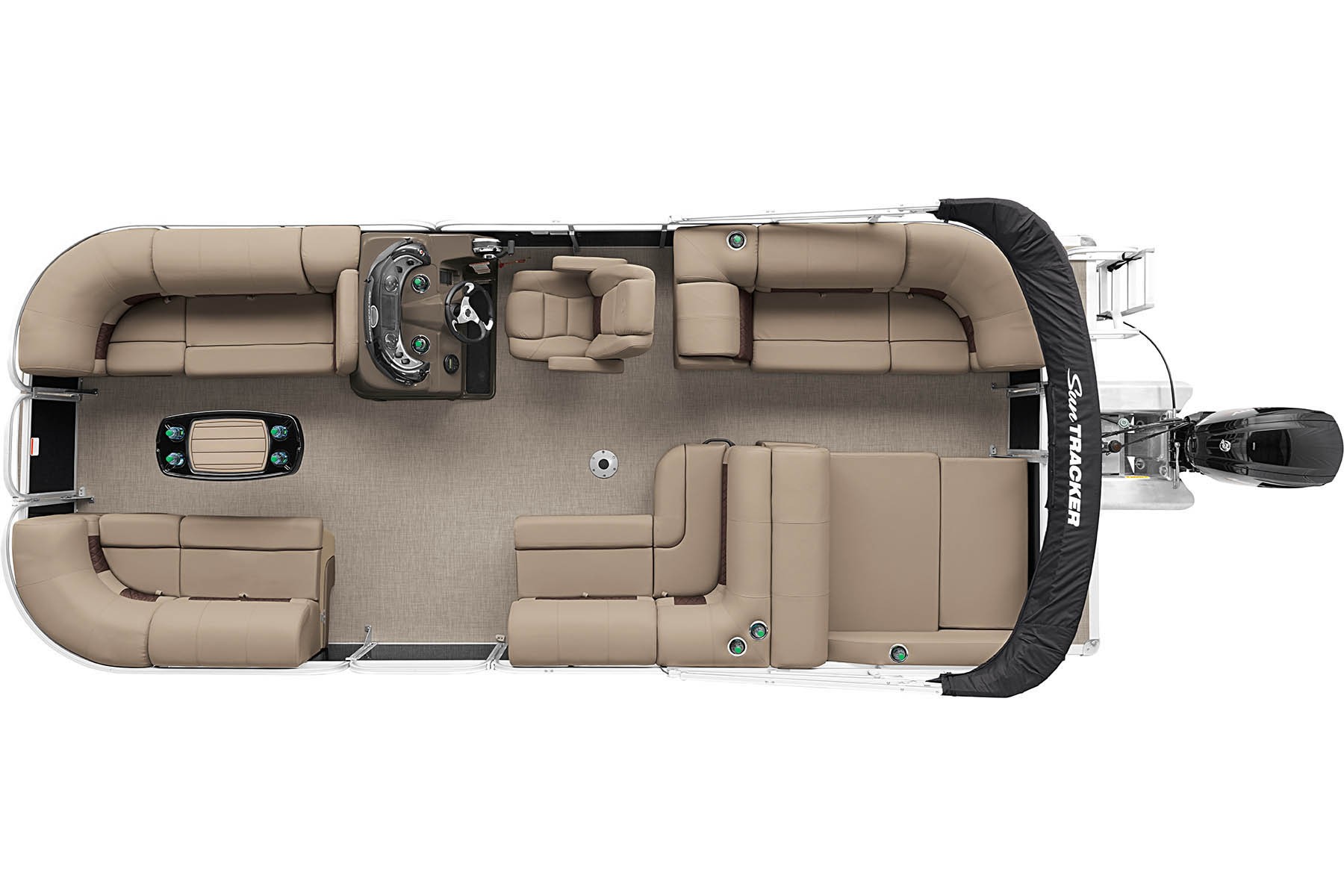 2022 SunTracker Party Barge 22 RF Exclusive Auto Marine recreational pontoon aluminum power boats outboard