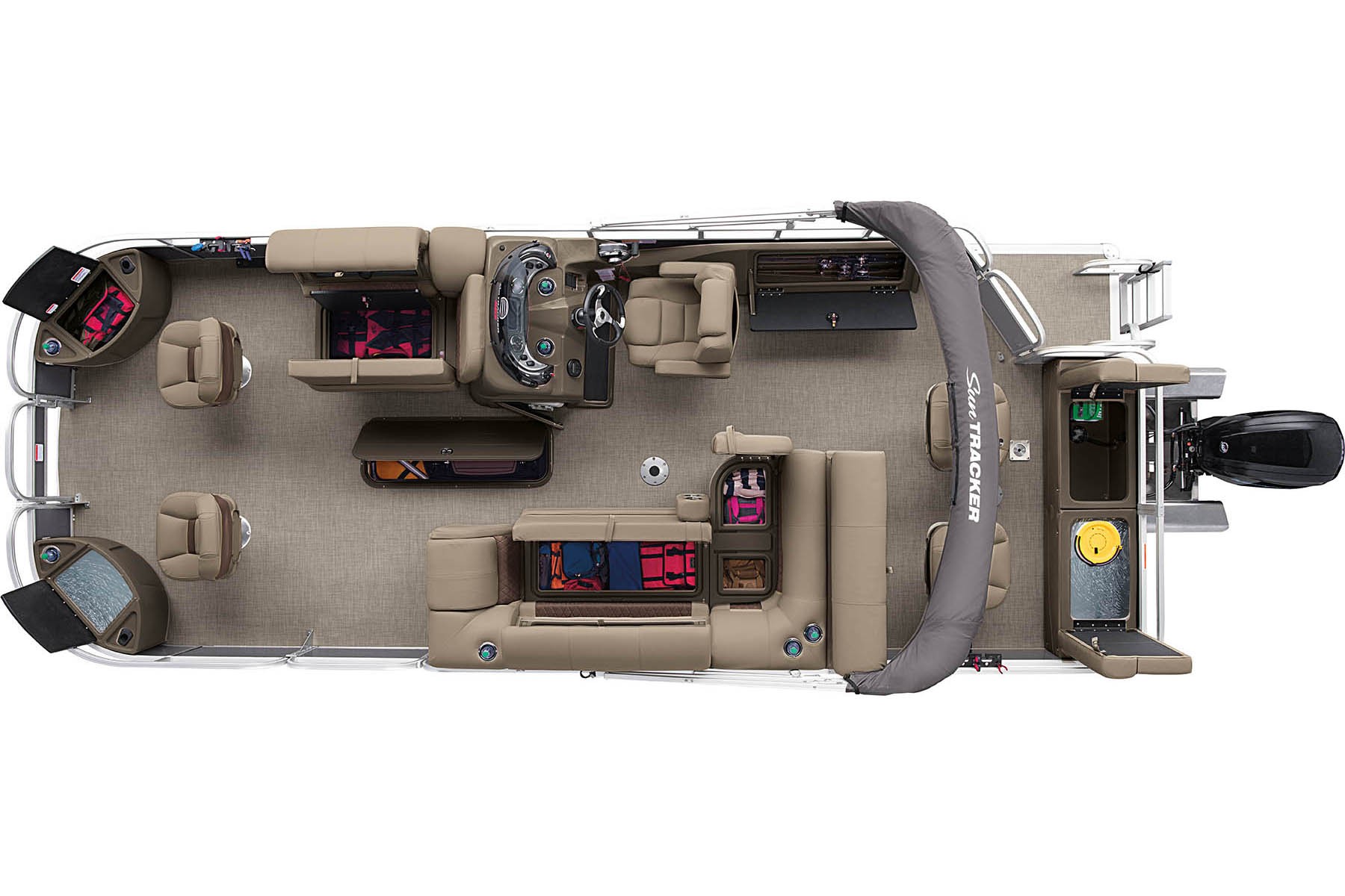 2022 Suntracker Fishin' Barge 22 XP3 Exclusive Auto Marine fishing pontoon power boat outboard