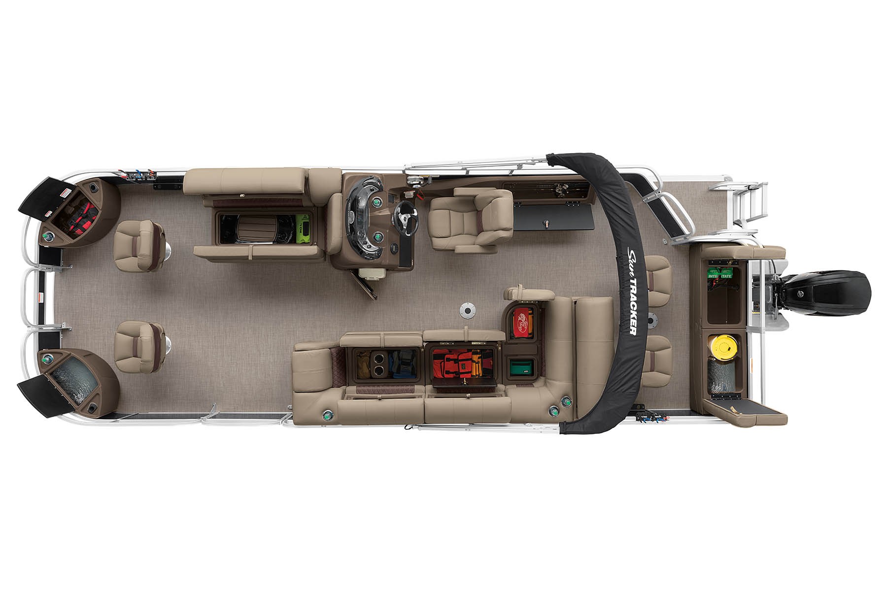 2022 Suntracker Fishin' Barge 24 DLX Exclusive Auto Marine fishing pontoon power boat outboard