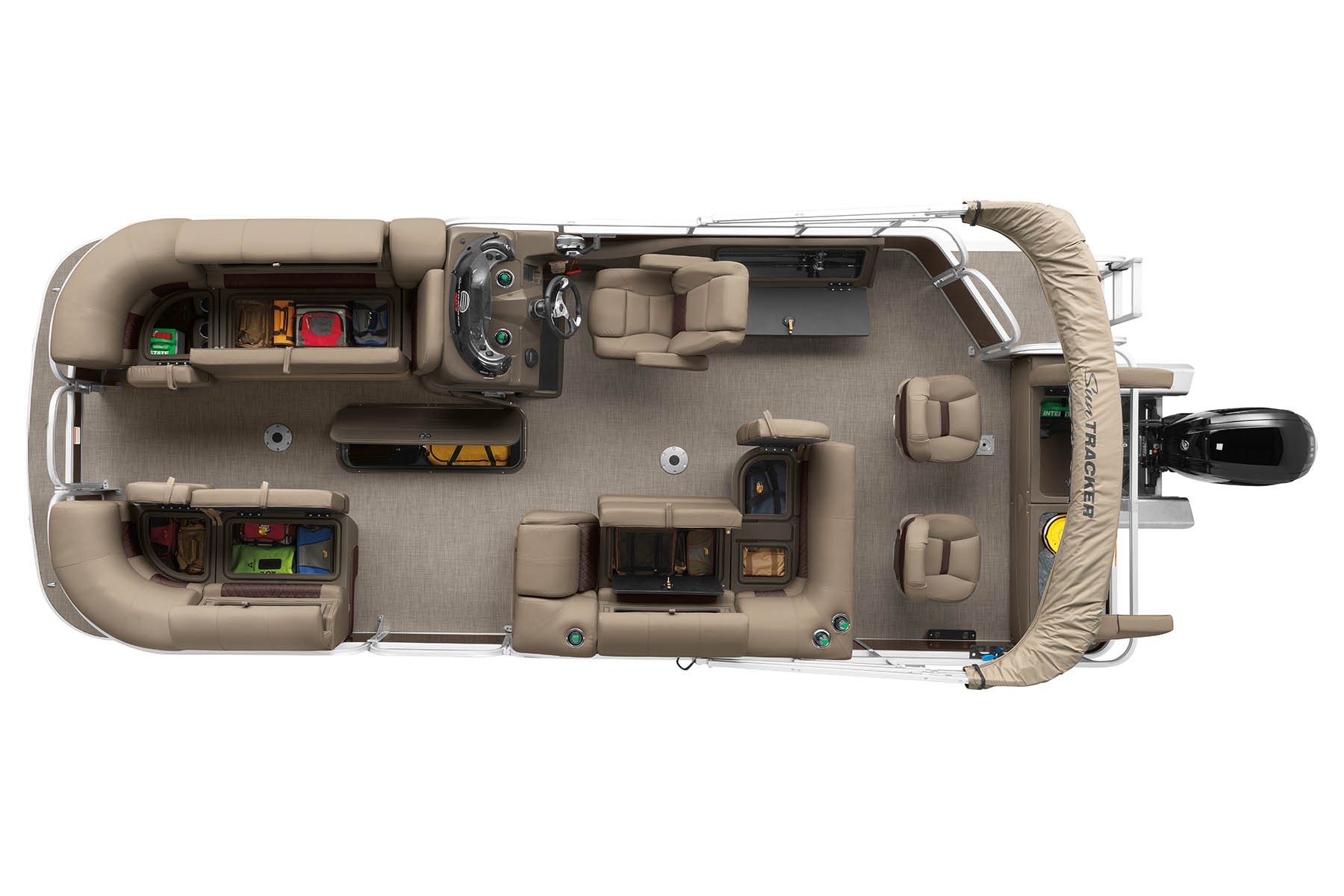 2022 Suntracker SportFish 22 XP3  Exclusive Auto Marine fishing pontoon power boat outboard