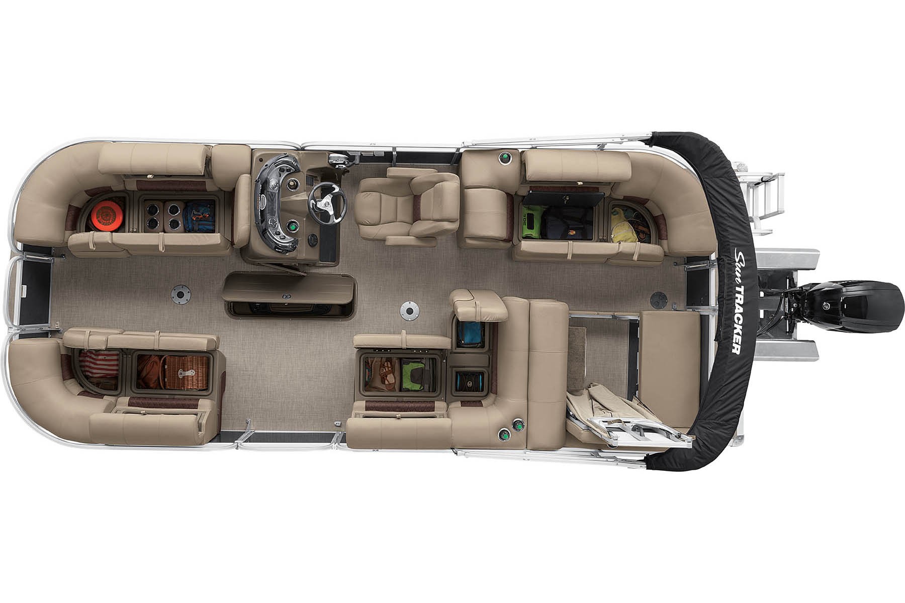 2022 SunTracker Party Barge 22 RF XP3 Exclusive Auto Marine recreational pontoon aluminum power boats outboard