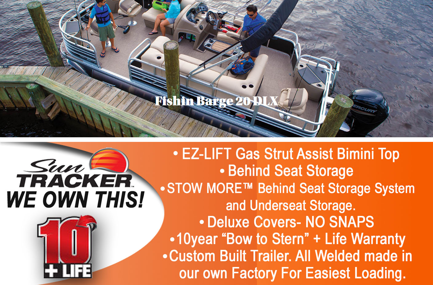 2021 Fishin' Barge 20 Exclusive Auto Marine pontoon boat fishing boat SunTracker boats