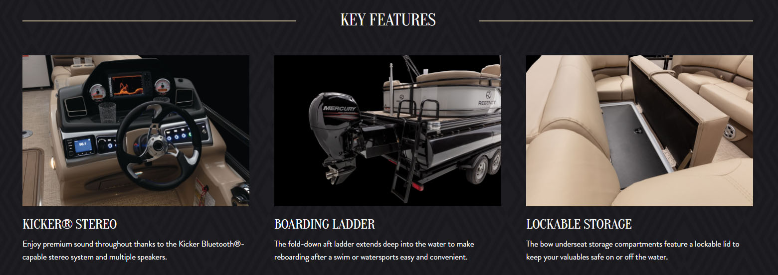 2022 Regency 230 DL3 Luxury pontoon power boat outboard motor