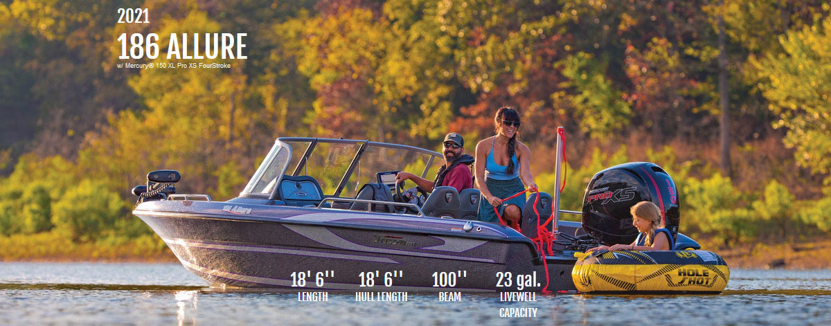 2021 Triton Boats - 186 Allure Fish and Ski High-Performance Boat fiberglass fishing boat Exclusive Auto Marine
