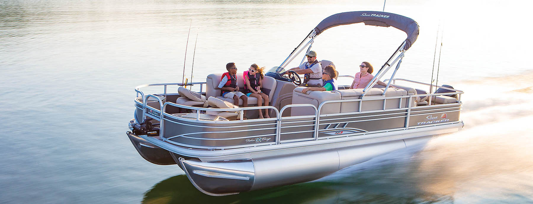 2022 Suntracker Fishin' Barge 22 XP3 Exclusive Auto Marine fishing pontoon power boat outboard