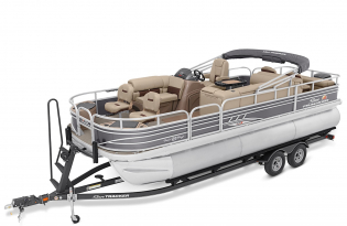 2022 Suntracker Fishin' Barge 22 XP3 Exclusive Auto Marine fishing pontoon power boat outboard