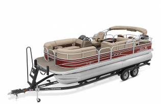2022 Suntracker SportFish 22 Exclusive Auto Marine fishing pontoon power boat outboard