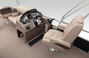 2022 SunTracker Fishin'Barge 20 Exclusive Auto Marine fishing pontoon outboard power boat