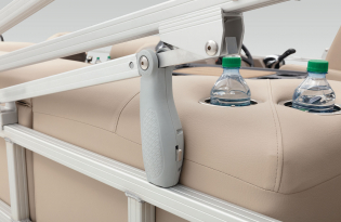 2022 SunTracker Fishin'Barge 20 Exclusive Auto Marine fishing pontoon outboard power boat