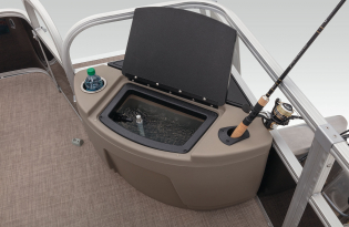 2022 SunTracker Fishin'Barge 20 Exclusive Auto Marine fishing pontoon outboard power boat