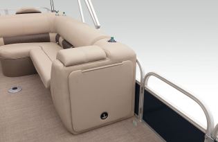 2022 SunTracker Fishin'Barge 22 Exclusive Auto Marine fishing pontoon outboard power boat