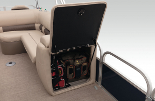 2022 SunTracker Fishin'Barge 22 Exclusive Auto Marine fishing pontoon outboard power boat