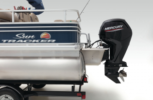 2022 SunTracker Fishin'Barge 22 Exclusive Auto Marine fishing pontoon outboard power boat