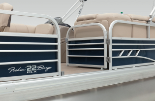 2022 SunTracker Fishin'Barge 22 Exclusive Auto Marine fishing pontoon outboard power boat