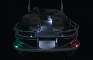 2022 SunTracker Fishin'Barge 22 Exclusive Auto Marine fishing pontoon outboard power boat