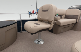 2022 SunTracker Fishin'Barge 22 Exclusive Auto Marine fishing pontoon outboard power boat