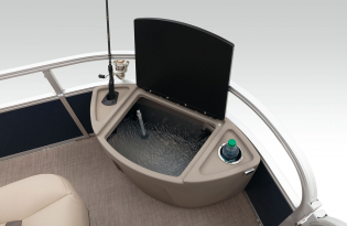 2022 SunTracker Fishin'Barge 22 Exclusive Auto Marine fishing pontoon outboard power boat