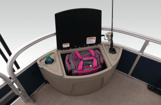 2022 SunTracker Fishin'Barge 22 Exclusive Auto Marine fishing pontoon outboard power boat