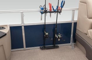 2022 SunTracker Fishin'Barge 22 Exclusive Auto Marine fishing pontoon outboard power boat