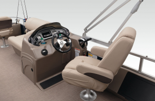 2022 SunTracker Fishin'Barge 22 Exclusive Auto Marine fishing pontoon outboard power boat