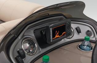 2022 SunTracker Fishin'Barge 22 Exclusive Auto Marine fishing pontoon outboard power boat