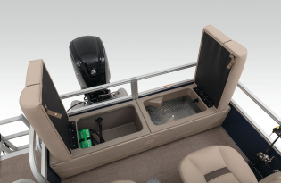 2022 SunTracker Fishin'Barge 22 Exclusive Auto Marine fishing pontoon outboard power boat