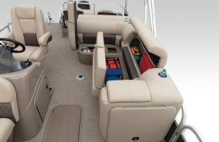 2022 Suntracker Fishin' Barge 22 XP3 Exclusive Auto Marine fishing pontoon power boat outboard