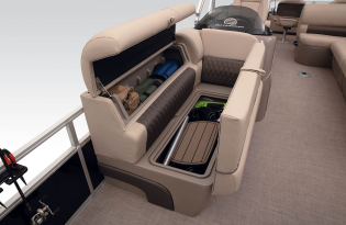 2022 Suntracker Fishin' Barge 24 DLX Exclusive Auto Marine fishing pontoon power boat outboard