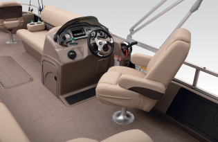 2022 Suntracker Fishin' Barge 24 DLX Exclusive Auto Marine fishing pontoon power boat outboard