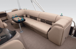 2022 Suntracker Fishin' Barge 24 DLX Exclusive Auto Marine fishing pontoon power boat outboard