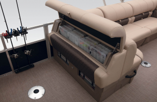 2022 Suntracker Fishin' Barge 24 DLX Exclusive Auto Marine fishing pontoon power boat outboard