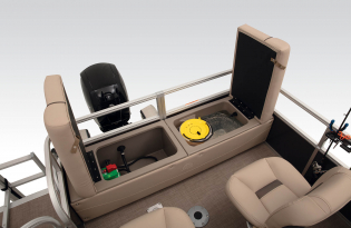 2022 Suntracker Fishin' Barge 24 DLX Exclusive Auto Marine fishing pontoon power boat outboard