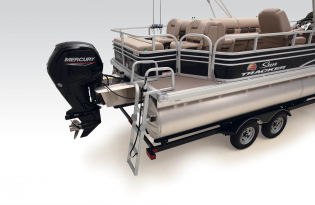 2022 Suntracker Fishin' Barge 24 DLX Exclusive Auto Marine fishing pontoon power boat outboard