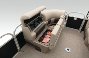 2022 SunTracker Party Barge 22 RF Exclusive Auto Marine recreational pontoon aluminum power boats outboard