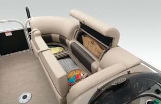 2022 SunTracker Party Barge 22 RF Exclusive Auto Marine recreational pontoon aluminum power boats outboard