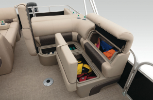 2022 SunTracker Party Barge 22 RF Exclusive Auto Marine recreational pontoon aluminum power boats outboard