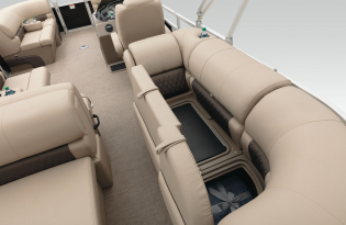 2022 SunTracker Party Barge 22 RF Exclusive Auto Marine recreational pontoon aluminum power boats outboard