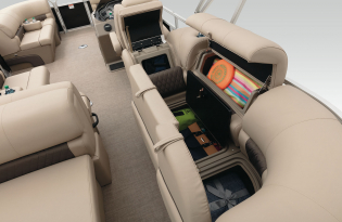 2022 SunTracker Party Barge 22 RF Exclusive Auto Marine recreational pontoon aluminum power boats outboard