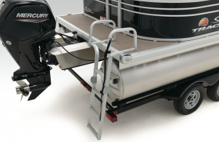 2022 SunTracker Party Barge 22 RF Exclusive Auto Marine recreational pontoon aluminum power boats outboard