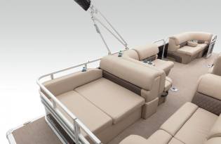 2022 SunTracker Party Barge 22 RF Exclusive Auto Marine recreational pontoon aluminum power boats outboard