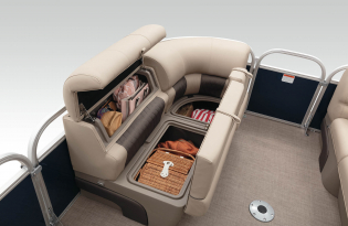 2022 SunTracker Party Barge 22 RF XP3 Exclusive Auto Marine recreational pontoon aluminum power boats outboard