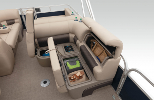 2022 SunTracker Party Barge 22 RF XP3 Exclusive Auto Marine recreational pontoon aluminum power boats outboard