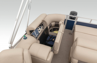 2022 SunTracker Party Barge 22 RF XP3 Exclusive Auto Marine recreational pontoon aluminum power boats outboard