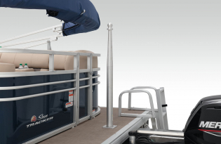 2022 SunTracker Party Barge 22 RF XP3 Exclusive Auto Marine recreational pontoon aluminum power boats outboard