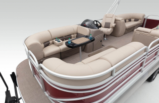 2022 Suntracker Party Barge 22 XP3 Exclusive Auto Marine recreational pontoon power boat outboard