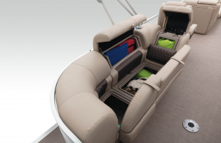 2022 SunTracker Party Barge 24 RF Exclusive Auto Marine recreational pontoon aluminum power boats outboard