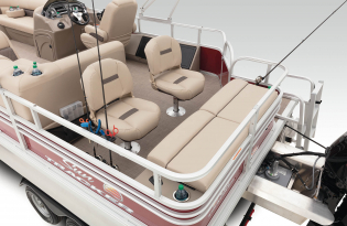 2022 Suntracker SportFish 22 Exclusive Auto Marine fishing pontoon power boat outboard