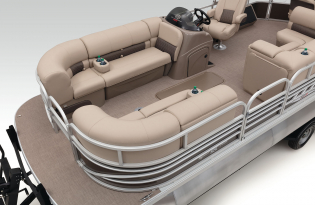 2022 Suntracker SportFish 22 XP3  Exclusive Auto Marine fishing pontoon power boat outboard