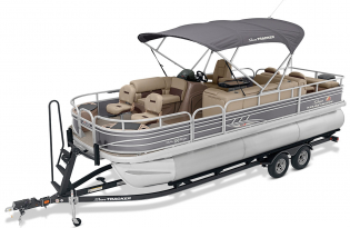 2022 Suntracker Fishin' Barge 22 XP3 Exclusive Auto Marine fishing pontoon power boat outboard